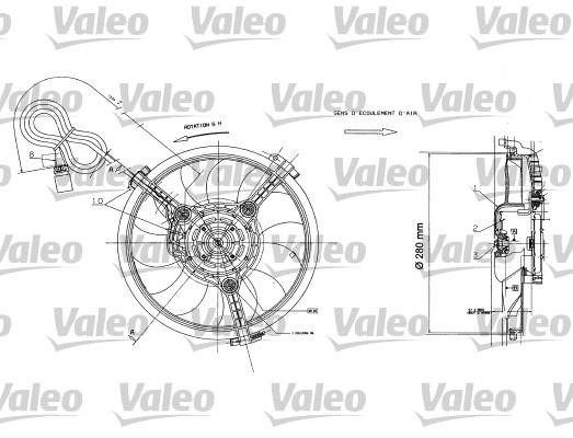 Valeo 698422 Hub, engine cooling fan wheel 698422: Buy near me in Poland at 2407.PL - Good price!