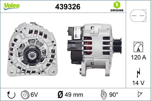 Valeo 439326 Generator 439326: Kaufen Sie zu einem guten Preis in Polen bei 2407.PL!