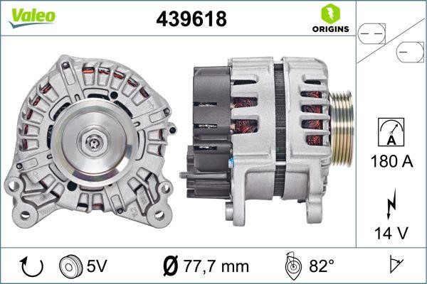 Valeo 439618 Alternator 439618: Buy near me in Poland at 2407.PL - Good price!