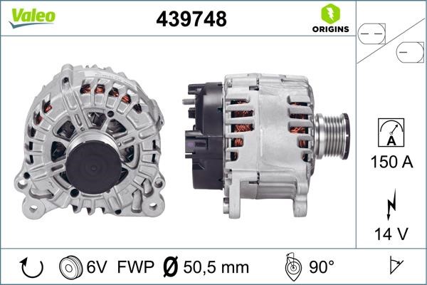 Valeo 439748 Generator 439748: Bestellen Sie in Polen zu einem guten Preis bei 2407.PL!