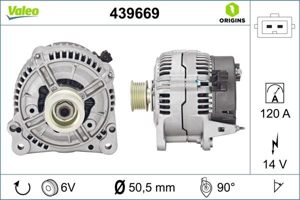 Valeo 439669 Alternator 439669: Buy near me in Poland at 2407.PL - Good price!