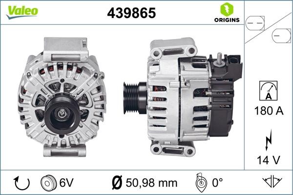 Valeo 439865 Alternator 439865: Buy near me at 2407.PL in Poland at an Affordable price!