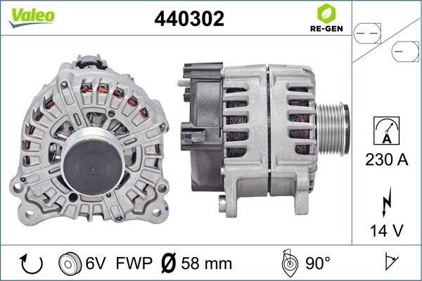 Valeo 440302 Alternator 440302: Buy near me in Poland at 2407.PL - Good price!