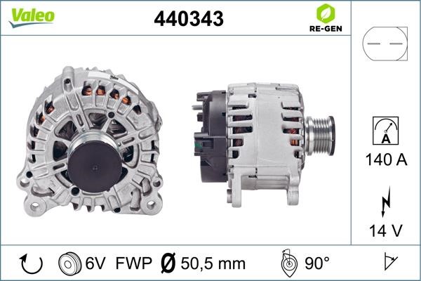 Valeo 440343 Generator 440343: Kaufen Sie zu einem guten Preis in Polen bei 2407.PL!