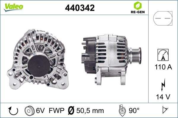 Valeo 440342 Generator 440342: Kaufen Sie zu einem guten Preis in Polen bei 2407.PL!