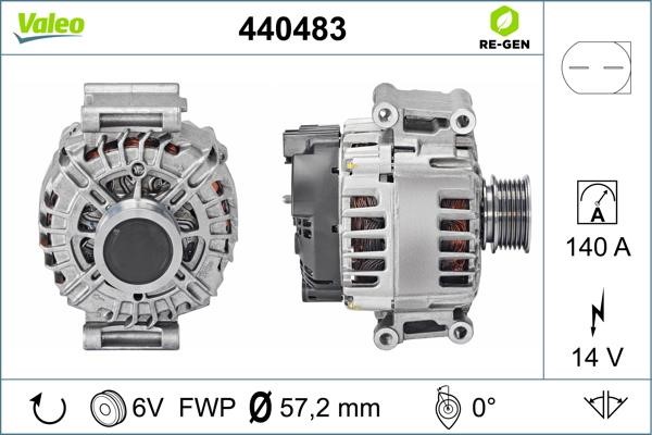 Valeo 440483 Generator 440483: Kaufen Sie zu einem guten Preis in Polen bei 2407.PL!