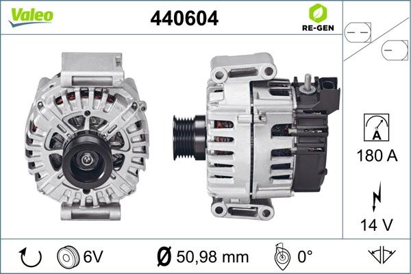 Valeo 440604 Alternator 440604: Buy near me in Poland at 2407.PL - Good price!