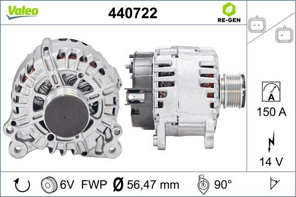 Valeo 440722 Генератор 440722: Отличная цена - Купить в Польше на 2407.PL!