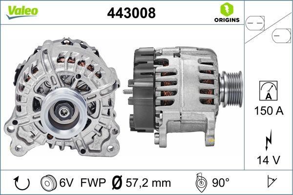Valeo 443008 Generator 443008: Kaufen Sie zu einem guten Preis in Polen bei 2407.PL!
