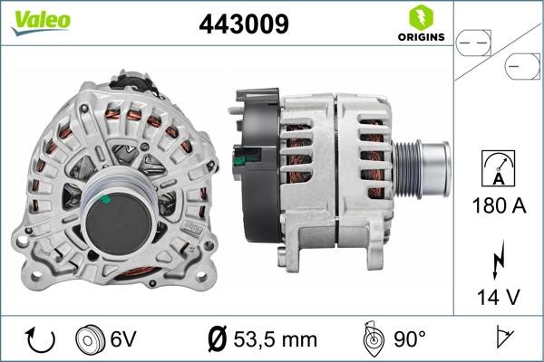 Valeo 443009 Generator 443009: Kaufen Sie zu einem guten Preis in Polen bei 2407.PL!