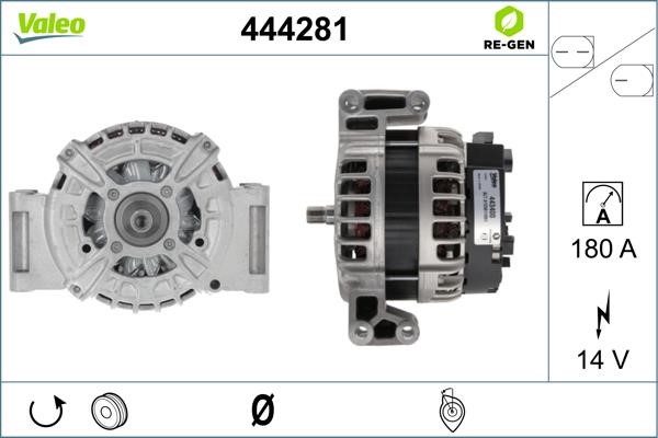 Valeo 444281 Alternator 444281: Buy near me in Poland at 2407.PL - Good price!