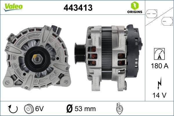 Valeo 443413 Alternator 443413: Buy near me at 2407.PL in Poland at an Affordable price!