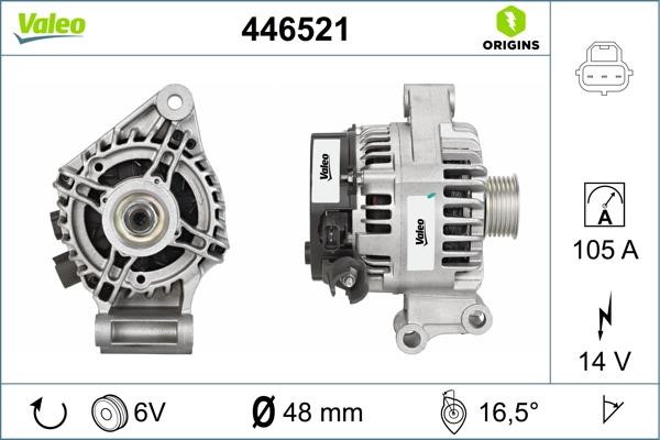 Valeo 446521 Generator 446521: Kaufen Sie zu einem guten Preis in Polen bei 2407.PL!