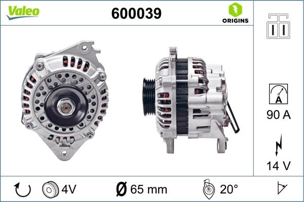 Valeo 600039 Alternator 600039: Buy near me in Poland at 2407.PL - Good price!