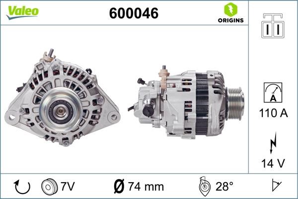 Valeo 600046 Generator 600046: Kaufen Sie zu einem guten Preis in Polen bei 2407.PL!