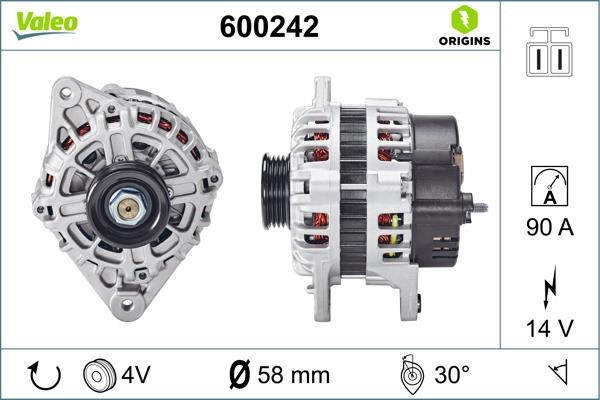 Valeo 600242 Generator 600242: Kaufen Sie zu einem guten Preis in Polen bei 2407.PL!