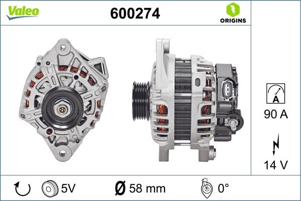 Valeo 600274 Generator 600274: Kaufen Sie zu einem guten Preis in Polen bei 2407.PL!