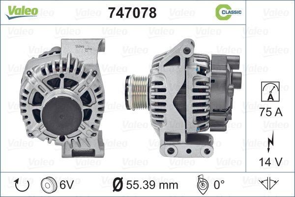 Valeo 747078 Alternator 747078: Buy near me in Poland at 2407.PL - Good price!