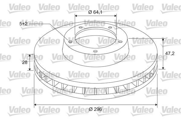 Valeo 297186 Innenbelüftete Bremsscheibe vorne 297186: Kaufen Sie zu einem guten Preis in Polen bei 2407.PL!