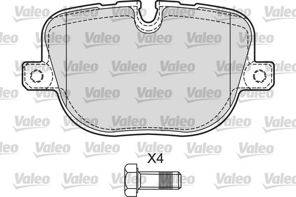 Valeo 601655 Rear disc brake pads, set 601655: Buy near me in Poland at 2407.PL - Good price!
