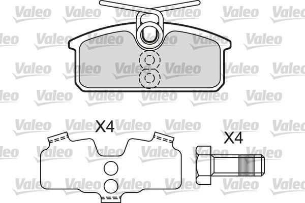 Valeo 601662 Тормозные колодки дисковые задние, комплект 601662: Отличная цена - Купить в Польше на 2407.PL!