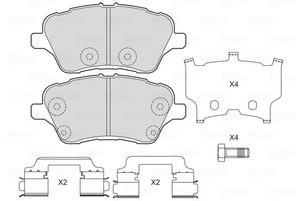 Valeo 601703 Brake Pad Set, disc brake 601703: Buy near me in Poland at 2407.PL - Good price!