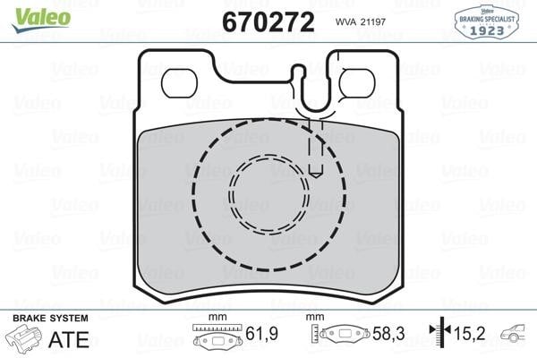 Valeo 670272 Klocki hamulcowe, zestaw 670272: Dobra cena w Polsce na 2407.PL - Kup Teraz!