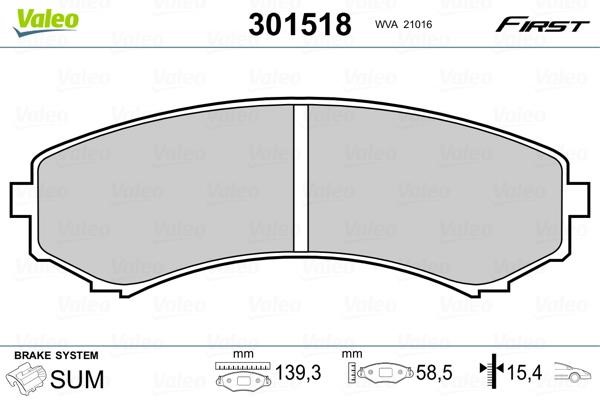 Valeo 301518 Klocki hamulcowe, zestaw 301518: Dobra cena w Polsce na 2407.PL - Kup Teraz!