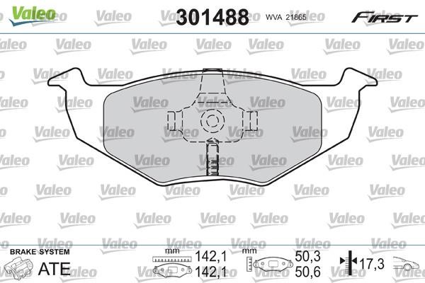Valeo 301488 Тормозные колодки дисковые, комплект 301488: Отличная цена - Купить в Польше на 2407.PL!