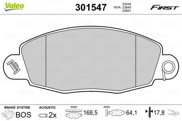 Valeo 301547 Klocki hamulcowe, zestaw 301547: Dobra cena w Polsce na 2407.PL - Kup Teraz!