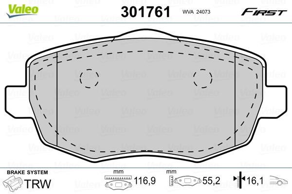 Valeo 301761 Klocki hamulcowe, zestaw 301761: Dobra cena w Polsce na 2407.PL - Kup Teraz!