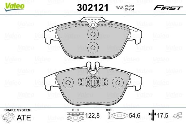 Valeo 302121 Rear disc brake pads, set 302121: Buy near me at 2407.PL in Poland at an Affordable price!