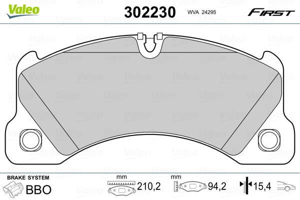 Valeo 302230 Front disc brake pads, set 302230: Buy near me in Poland at 2407.PL - Good price!