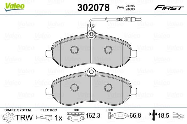 Valeo 302078 Front disc brake pads, set 302078: Buy near me in Poland at 2407.PL - Good price!