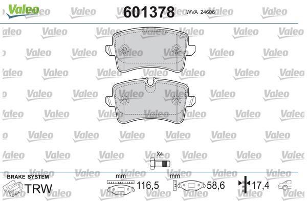Valeo 601378 Тормозные колодки дисковые, комплект 601378: Отличная цена - Купить в Польше на 2407.PL!