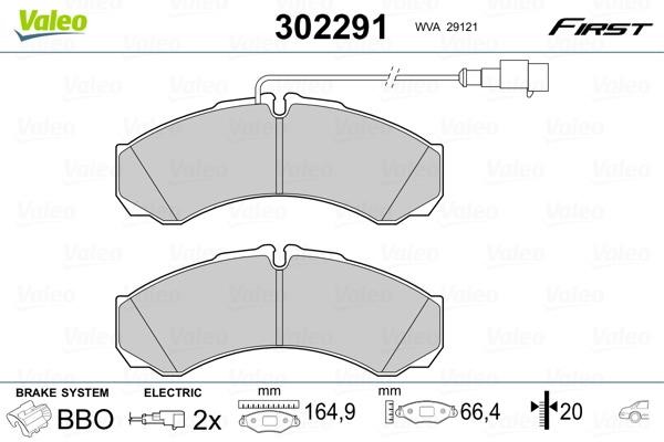 Valeo 302291 Front disc brake pads, set 302291: Buy near me in Poland at 2407.PL - Good price!