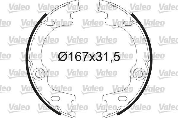 Valeo 564212 Parking brake shoes 564212: Buy near me in Poland at 2407.PL - Good price!