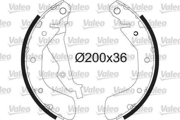 Valeo 564213 Parking brake shoes 564213: Buy near me in Poland at 2407.PL - Good price!