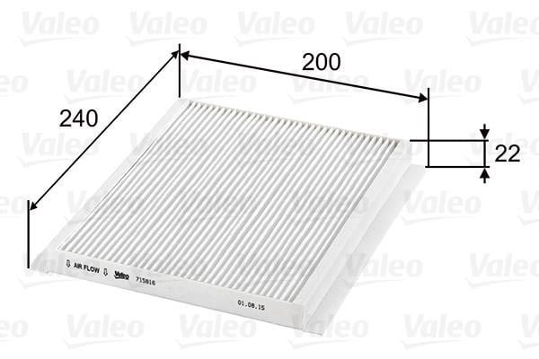 Valeo 715816 Filter, interior air 715816: Buy near me in Poland at 2407.PL - Good price!