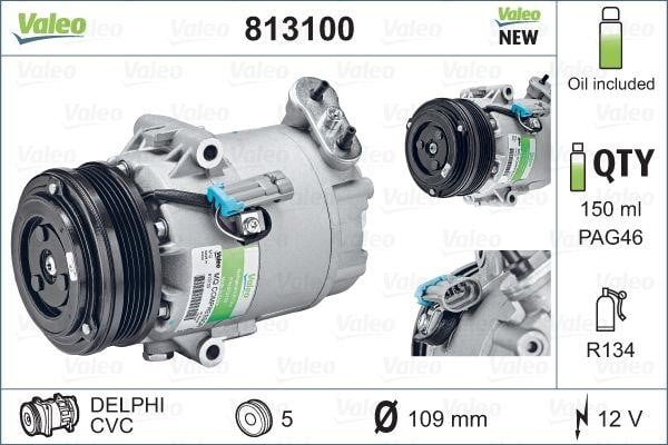 Valeo 813100 Compressor, air conditioning 813100: Buy near me in Poland at 2407.PL - Good price!