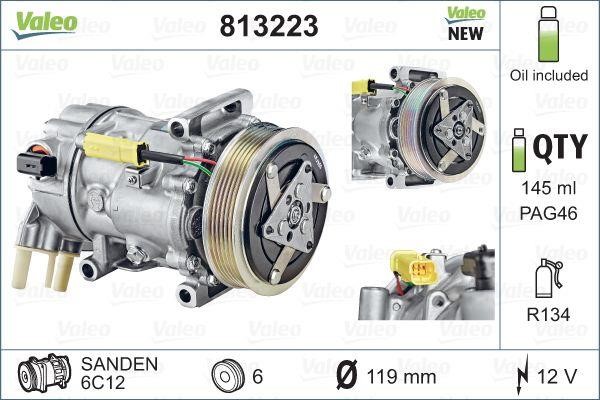 Valeo 813223 Compressor, air conditioning 813223: Buy near me in Poland at 2407.PL - Good price!