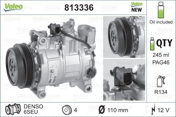 Valeo 813336 Compressor, air conditioning 813336: Buy near me in Poland at 2407.PL - Good price!