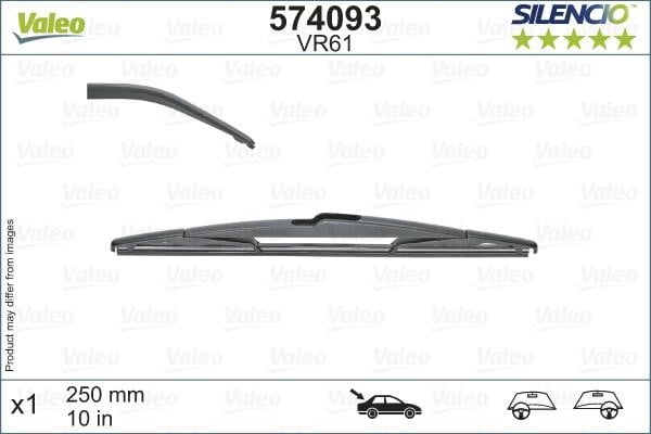 Valeo 574093 Wiper blade 250 mm (10") 574093: Buy near me in Poland at 2407.PL - Good price!