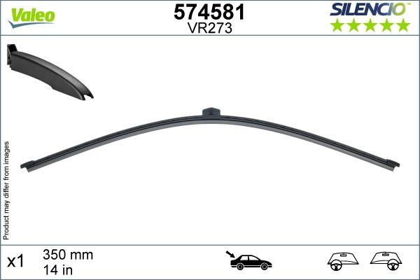 Valeo 574581 Wiper blade 350 mm (14") 574581: Buy near me in Poland at 2407.PL - Good price!