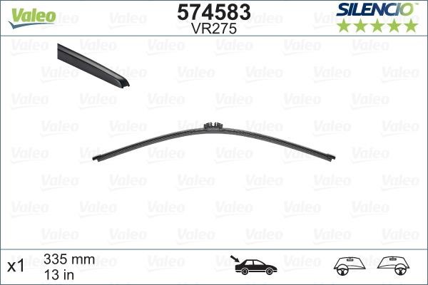 Valeo 574583 Wiper 335 mm (13") 574583: Buy near me in Poland at 2407.PL - Good price!