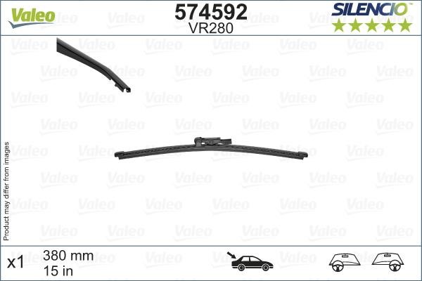 Valeo 574592 Wiperblade 574592: Buy near me at 2407.PL in Poland at an Affordable price!