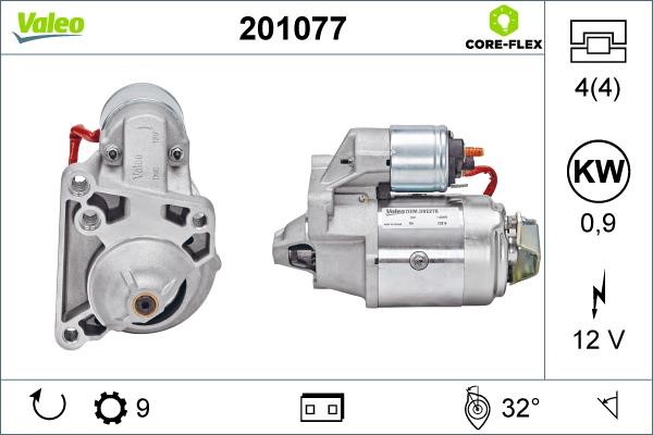 Valeo 201077 Starter 201077: Buy near me at 2407.PL in Poland at an Affordable price!