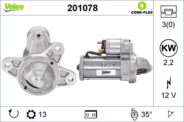 Valeo 201078 Starter 201078: Buy near me at 2407.PL in Poland at an Affordable price!