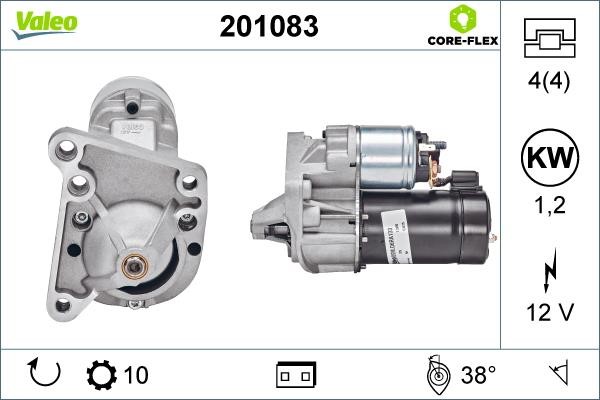 Valeo 201083 Starter 201083: Buy near me at 2407.PL in Poland at an Affordable price!