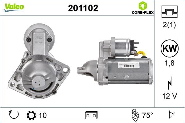 Valeo 201102 Starter 201102: Buy near me at 2407.PL in Poland at an Affordable price!